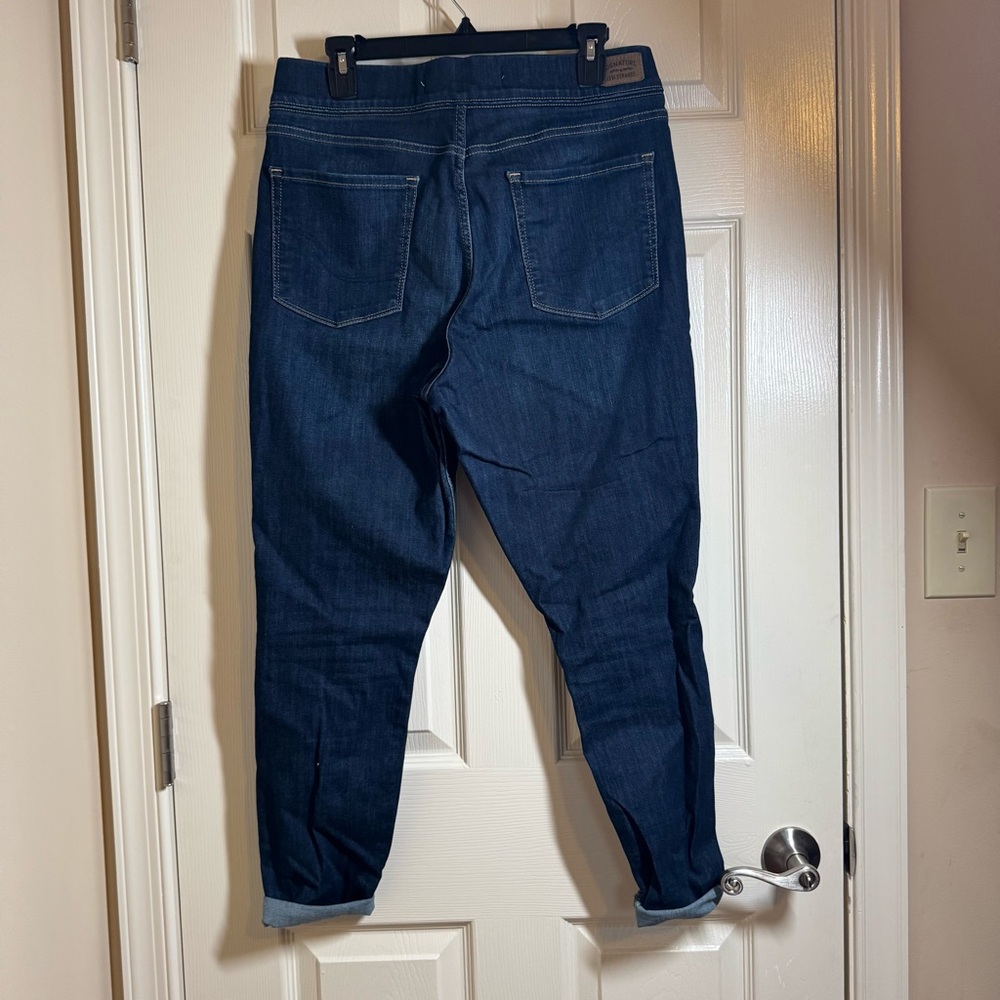 Signature by Levi Strauss Dark Blue Boyfriend Jeans - Picture 4 of 7